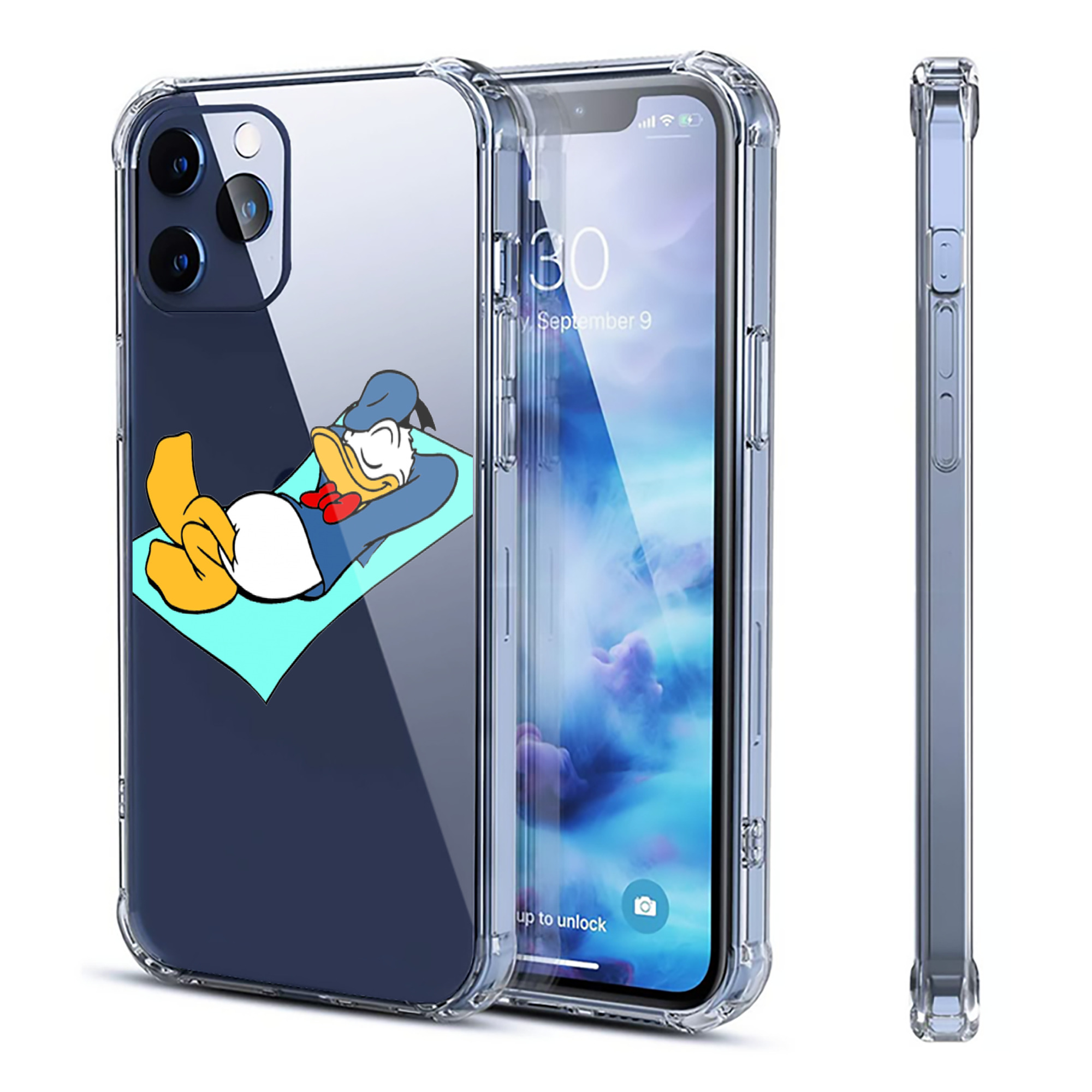 （画像用） ミッキーマウス Mickey Mouse 【iPhone 12シリーズ対応】透明スマホケース（クリアソフトケース）